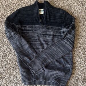 Urban Pipeline men’s medium quarter zip sweater, marled grey and black